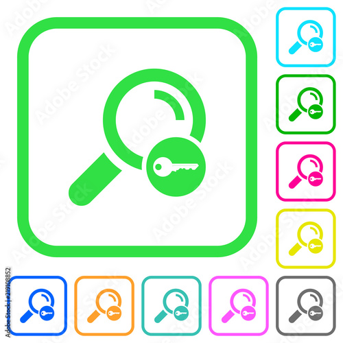 Secure search vivid colored flat icons
