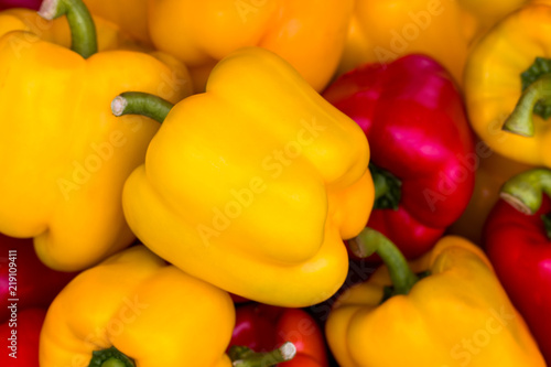 background of yellow and red sweet pepper