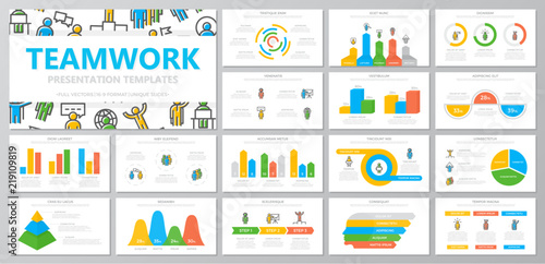 Set of human resources and business organization management elements for multipurpose presentation template slides with graphs and charts. Leaflet, corporate report, marketing, advertising, book cover