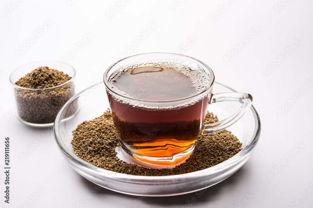 Ajwain Chai / carom seeds Tea also known as Trachyspermum ammi extract which is good for health, skin and for weight loss Ajwain Chai / carom seeds Tea also known as Trachyspermum ammi extract which is good for health, skin and for weight loss