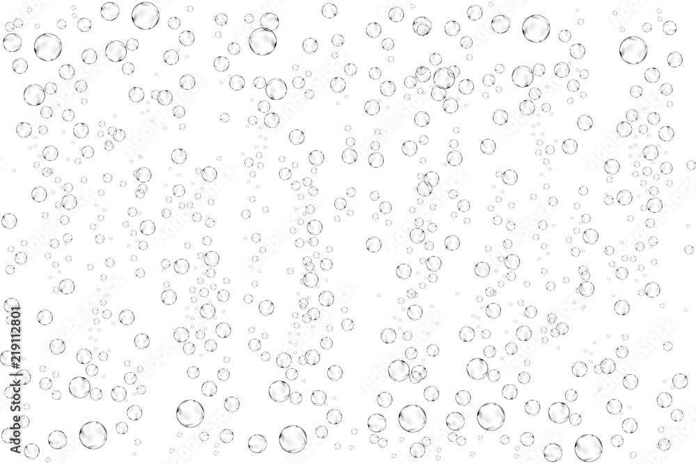 Realistic soap bubbles set isolated on the white background Realistic soap bubbles set isolated on the white background