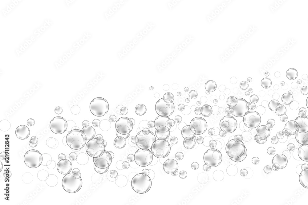 Realistic soap bubbles set isolated on the white background. Realistic soap bubbles set isolated on the white background.