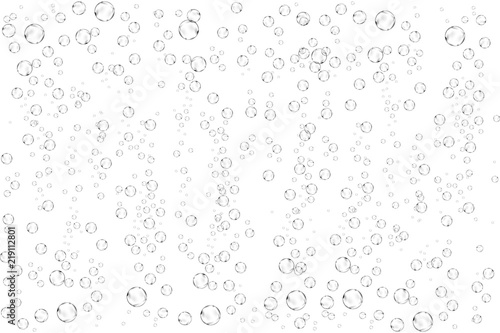 Realistic soap bubbles set isolated on the white background
