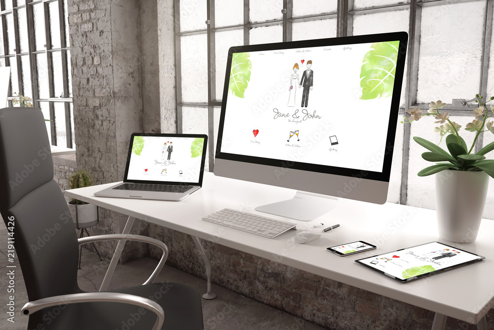 industrial office mockup wedding website industrial office mockup wedding website