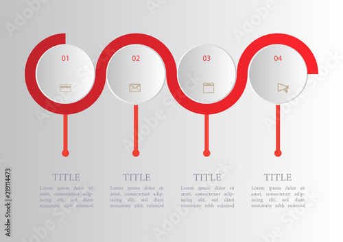 Vector abstract element infographics 4 option.