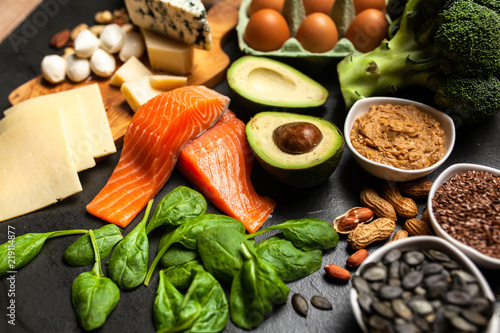 Obraz na plátně Keto diet food ingredients