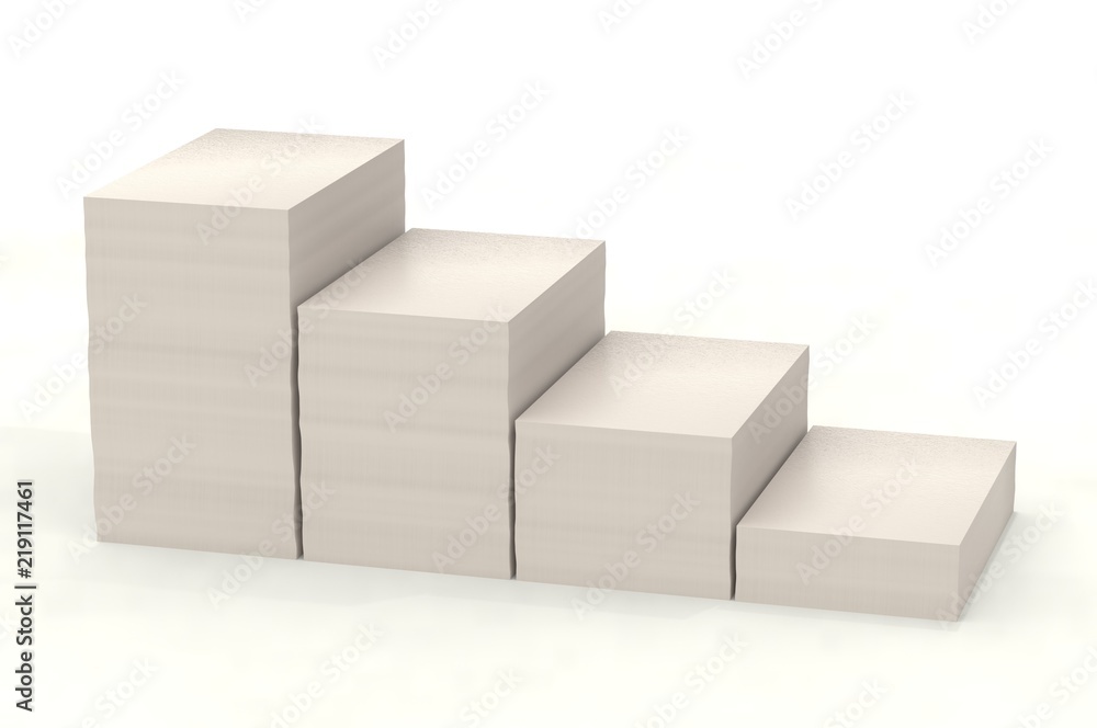 Fototapeta premium Paper stack 3d illustration. Paperwork. Office routine.
