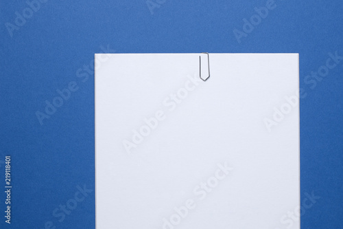 white paper empty with paper clip