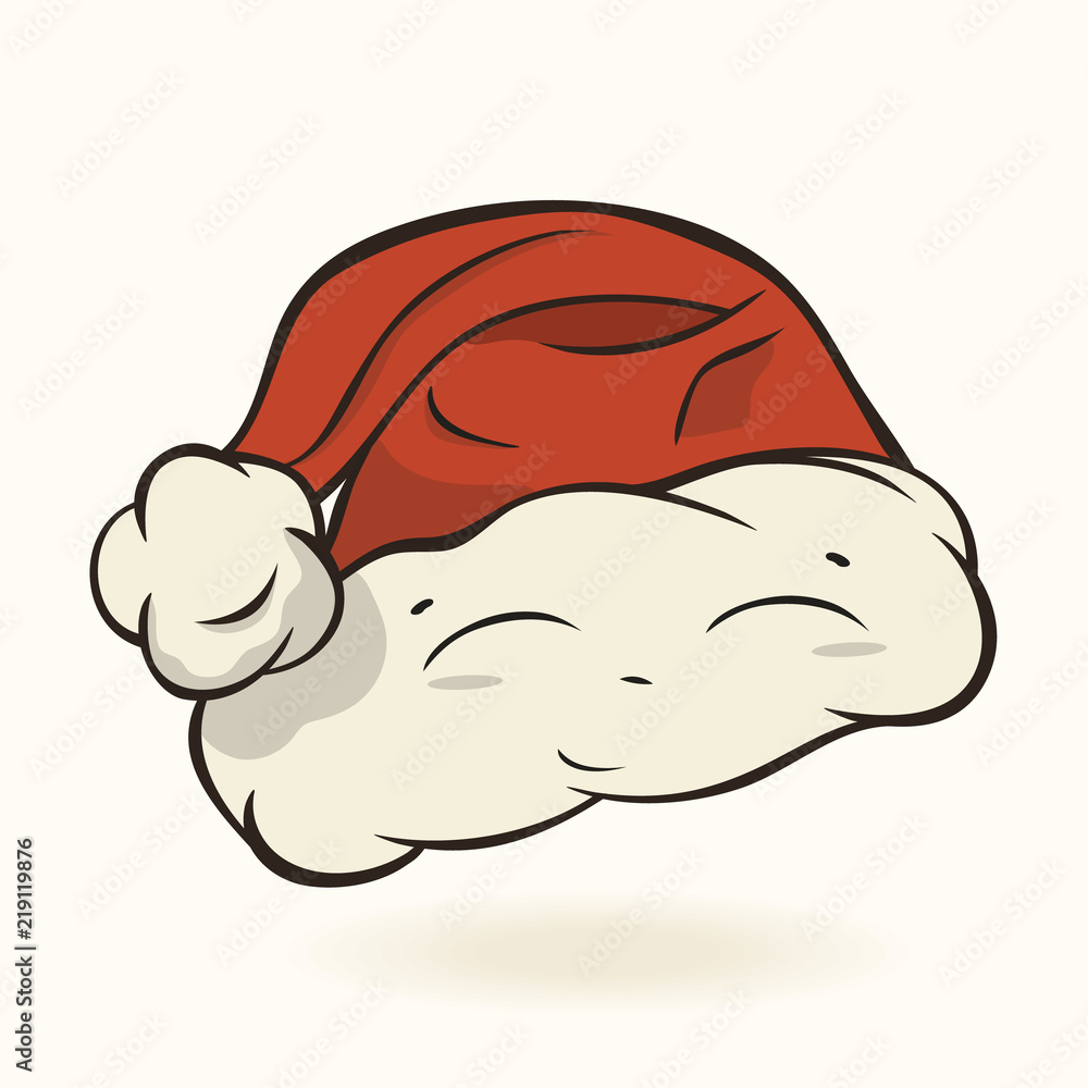 Cartoon Santa Hat - Christmas Vector Illustration Stock Illustration -  Illustration of magician, fashionable: 30371664