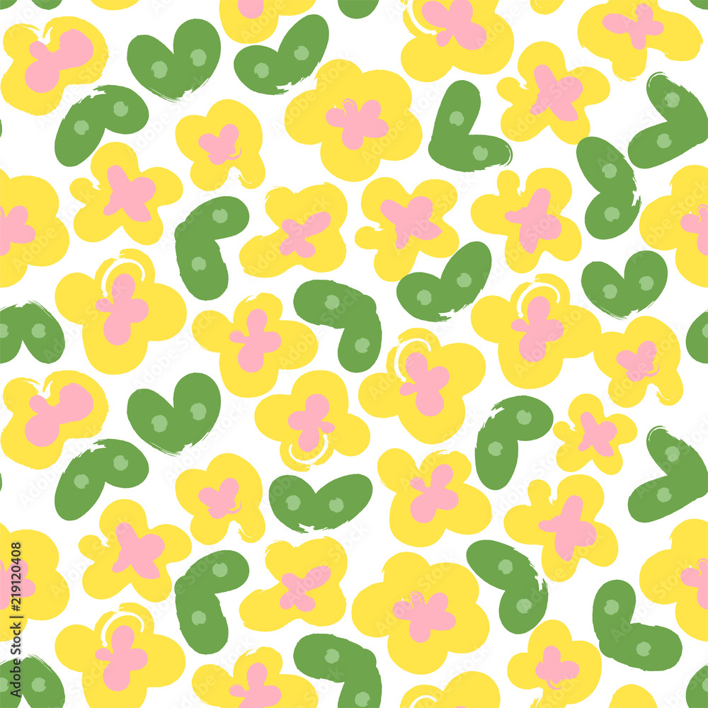 botanical floral seamless pattern. vector flower print. floral background. textile fabric design. botanical floral seamless pattern. vector flower print. floral background. textile fabric design.