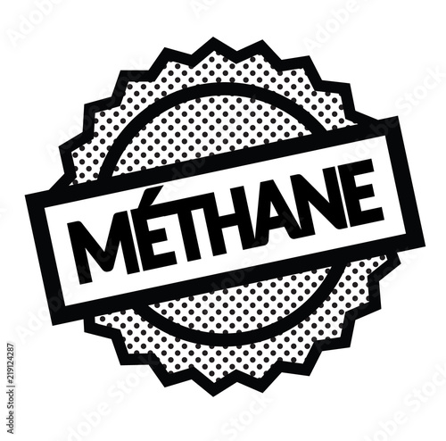 methane stamp on white