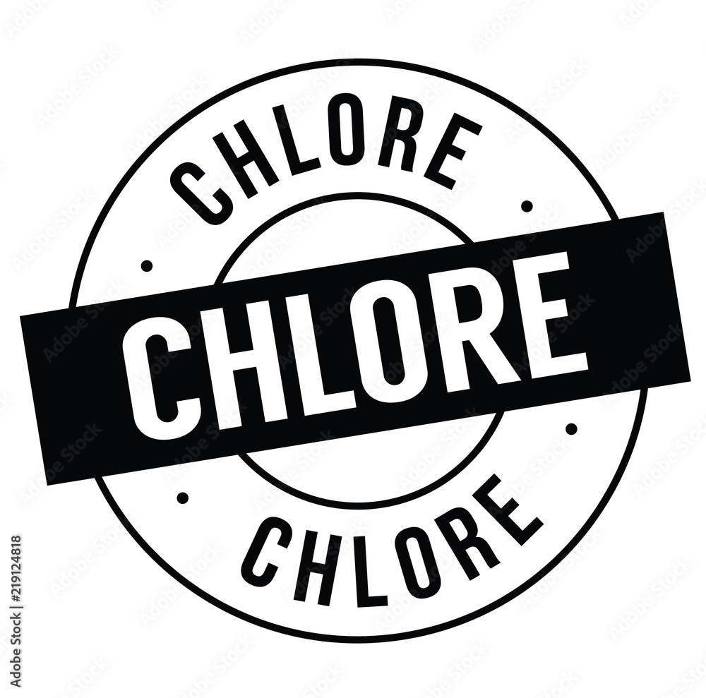 chlorine stamp on white chlorine stamp on white