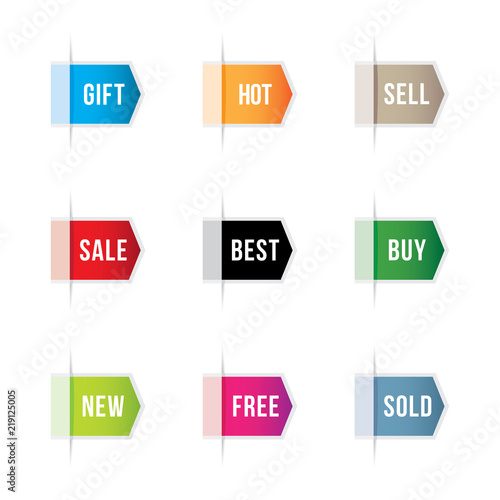 Set of infographic arrows