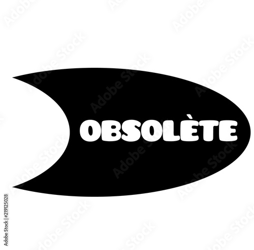 obsolete stamp on white