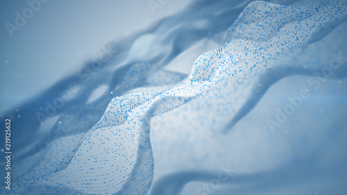 Abstract 3D wavy shape of w...