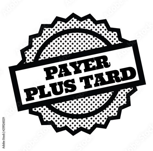 pay later stamp on white