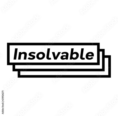 insolvent stamp on white