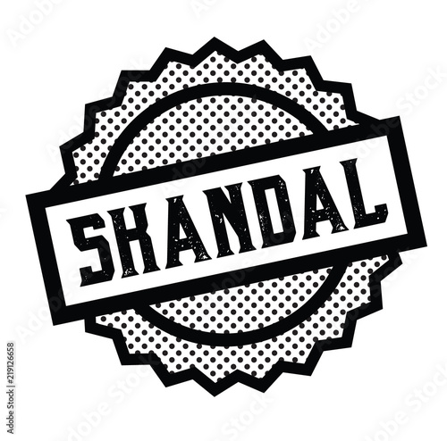 scandal stamp on white