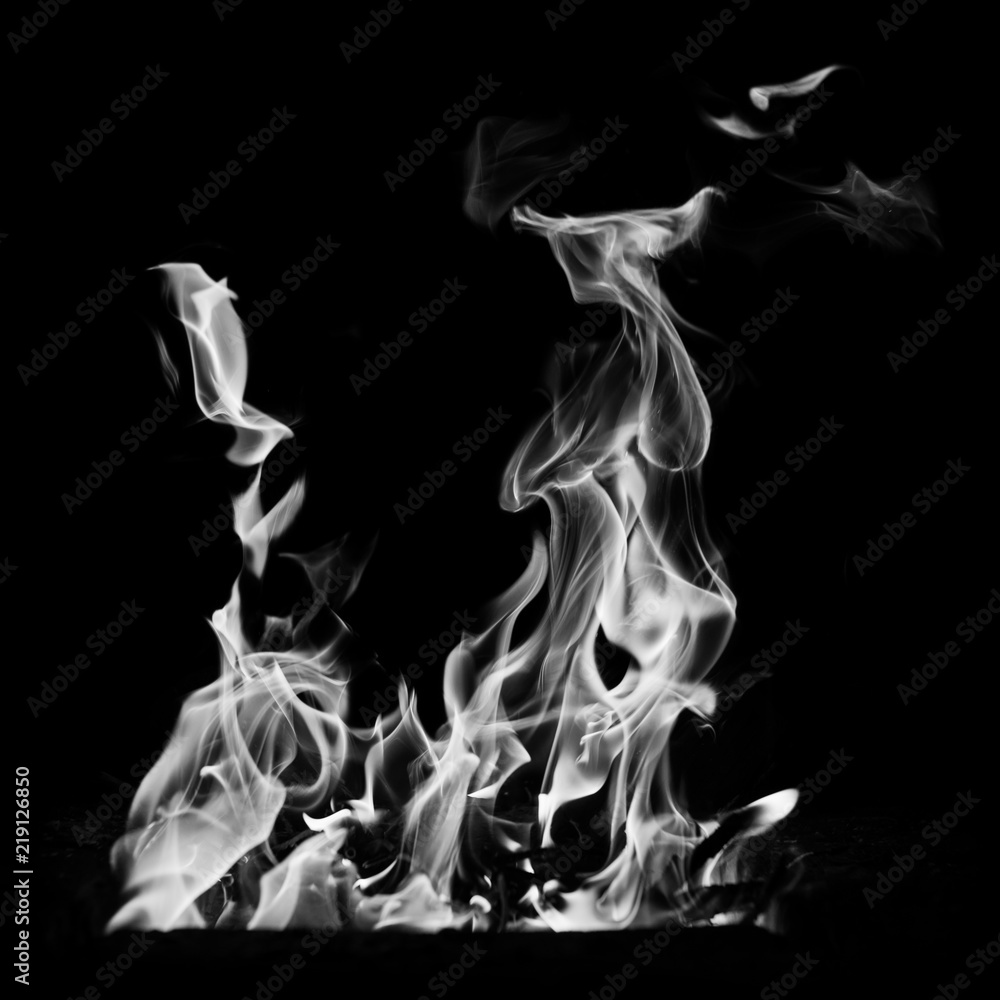 Black And White Fire Wallpaper