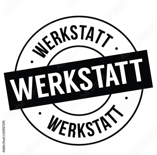 workshop stamp on white