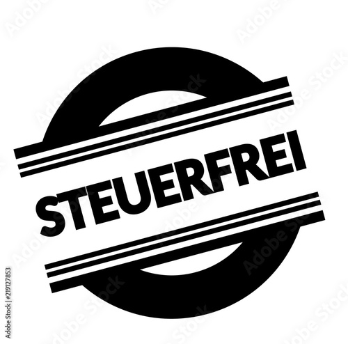 tax free stamp on white