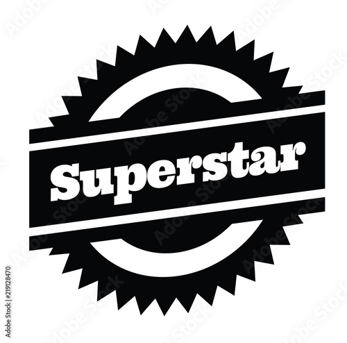 superstar stamp on white