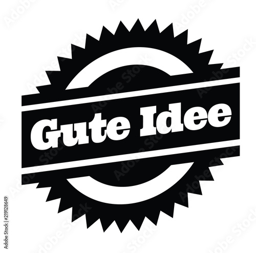 good idea stamp on white