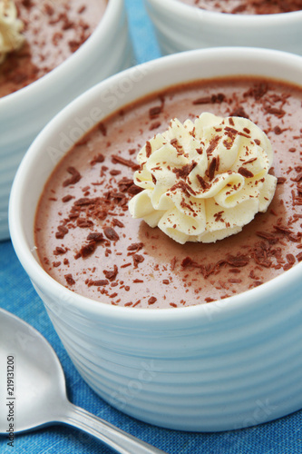 chocolate pot mousse dessert photo