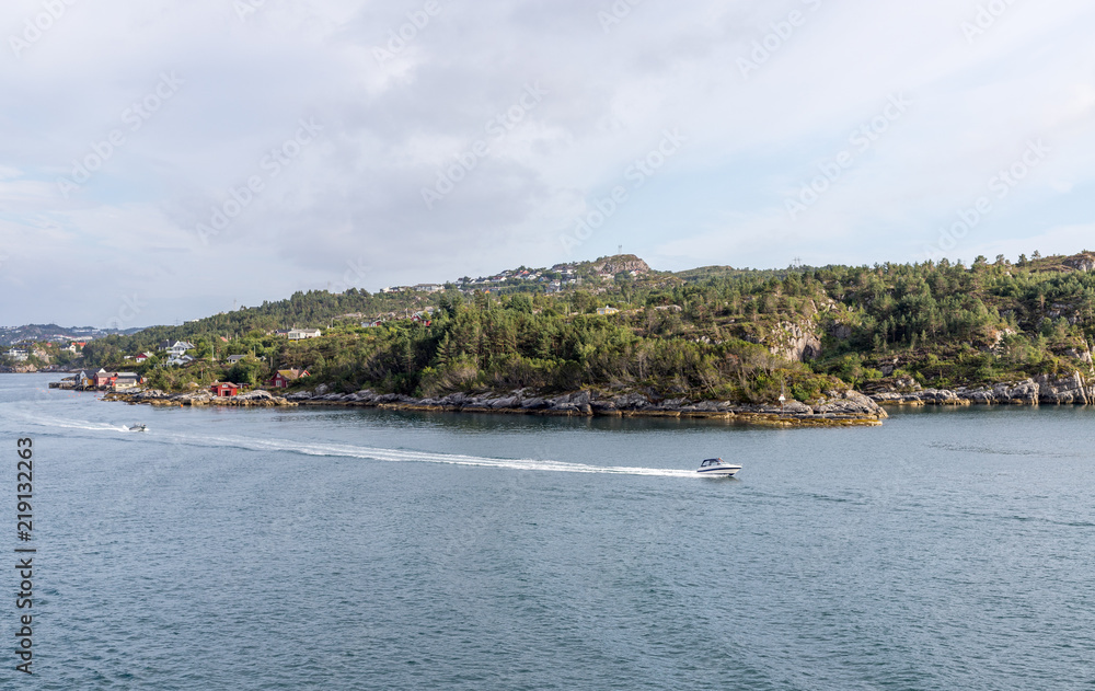 Boot in den Fjorden Norwegens