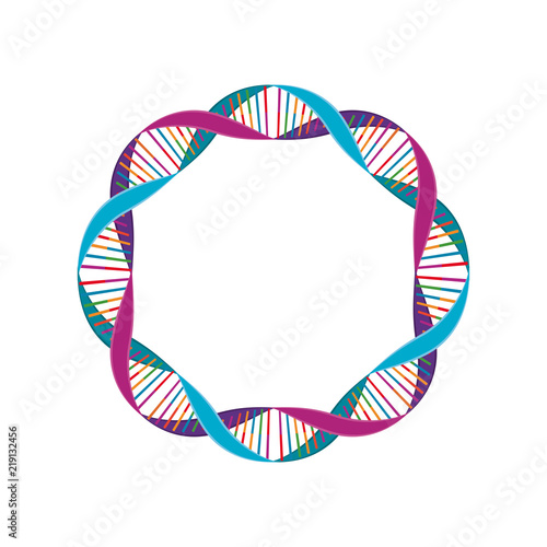 circular dna chain science icon vector illustration design