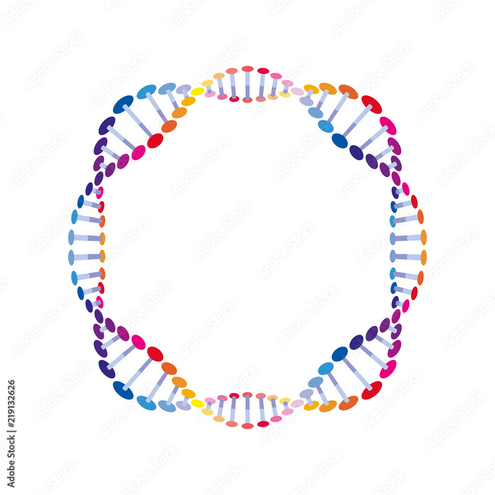 circular dna chain science icon vector illustration design circular dna chain science icon vector illustration design
