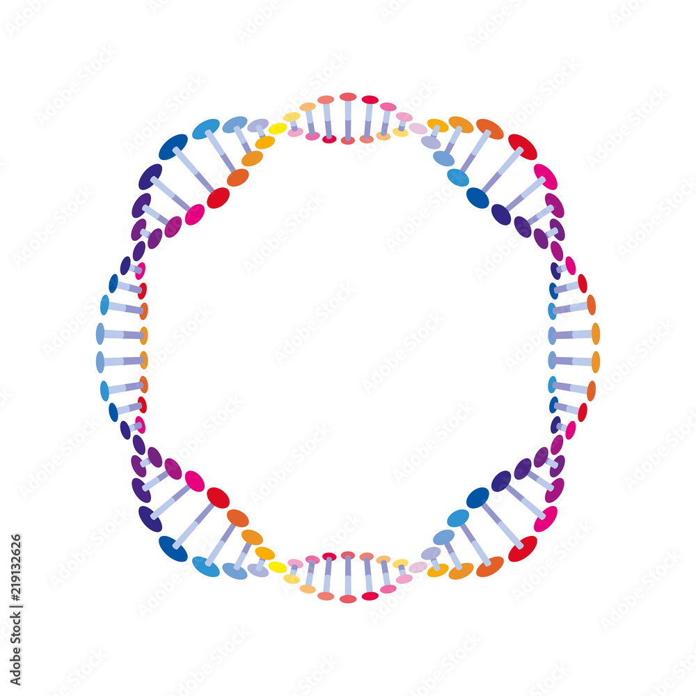 circular dna chain science icon vector illustration design