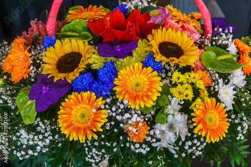 Close-up of a colorful bouquet of different flowers © lizaveta25