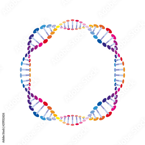 circular dna chain science icon vector illustration design