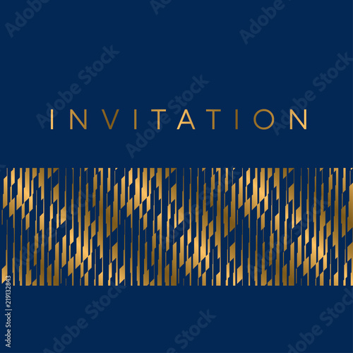 Gold and blue laconic stripes horizontal design element for header, card, invitation, poster, cover and other web and print design projects 