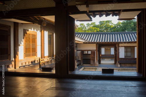 Photography Peaceful Late afternoon at Korean palace Chaengdeokgung Seoul Korea