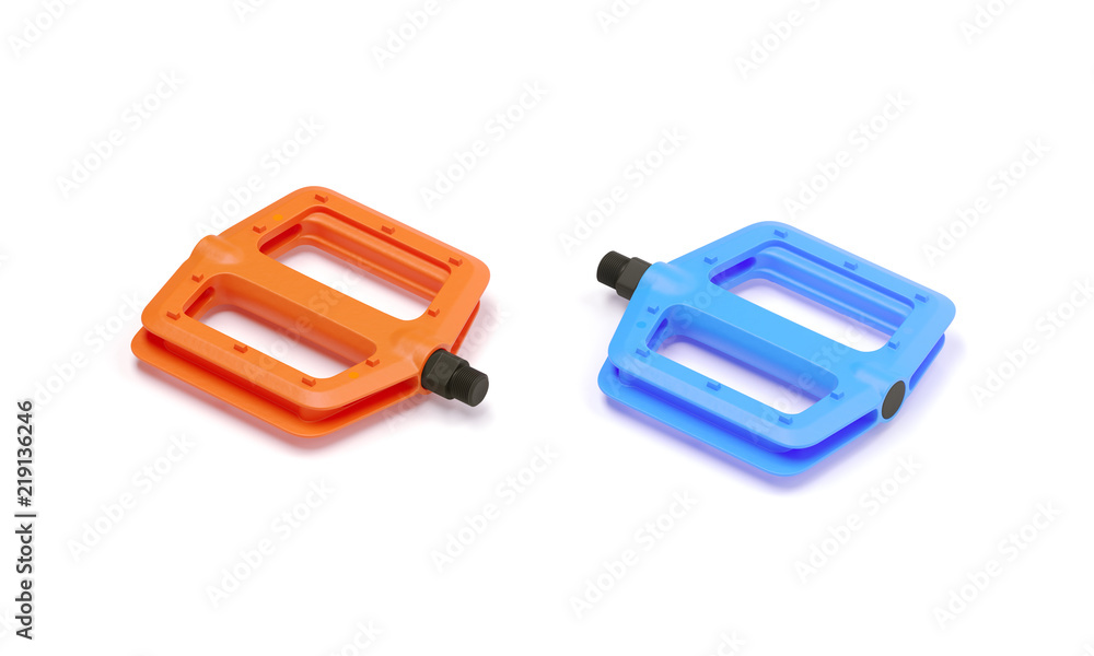 3D rendering bicycle pedals on white background 3D rendering bicycle pedals on white background