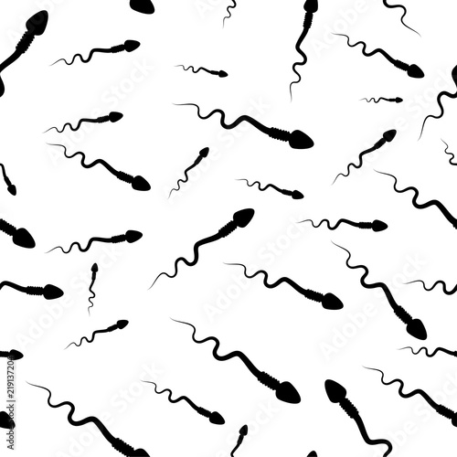 cartoon spermatozoid, sperm seamless  vector background design