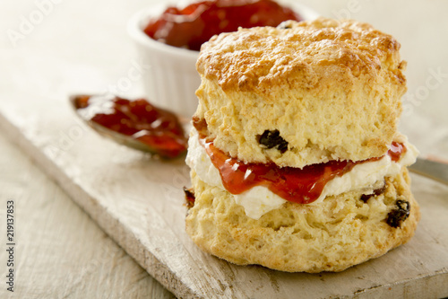 fresh baked scones photo