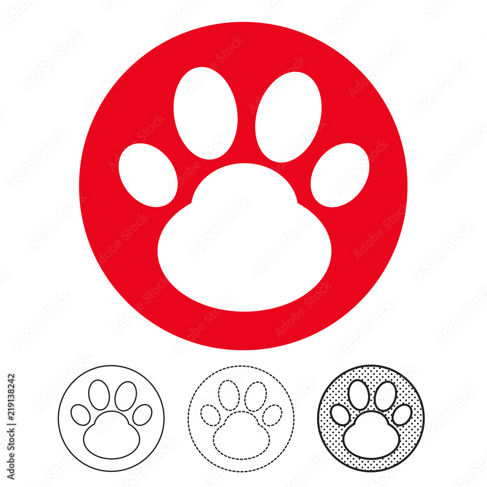 Animal footprint Icon Vector