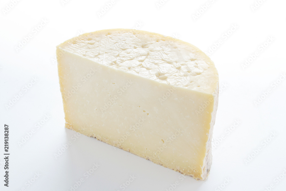 cheese portion isolated on white background