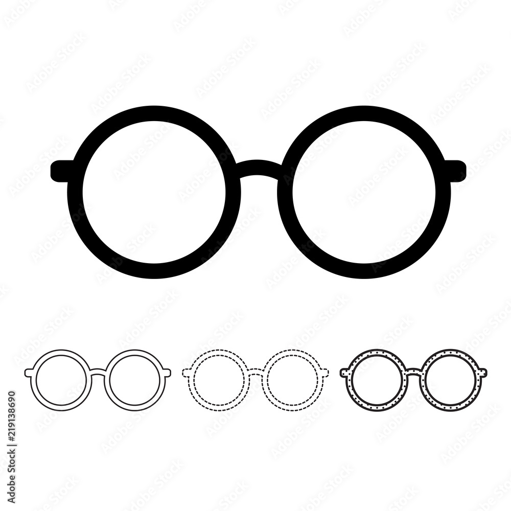 Glasses icon vector Glasses icon vector