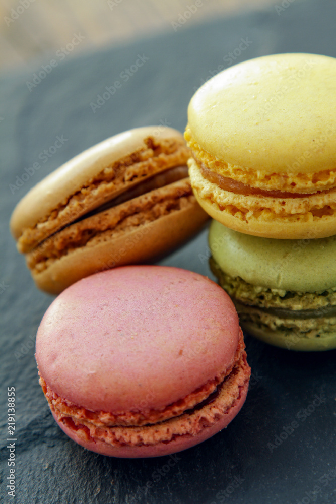 colourful french macaron selection