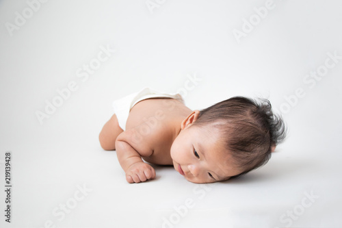 赤ちゃん うつ伏せ練習の失敗 Stock Photo Adobe Stock