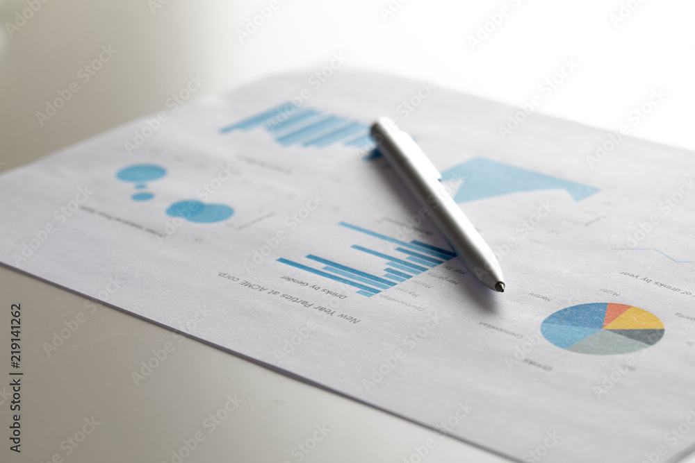 Business paper work on the office’s desk