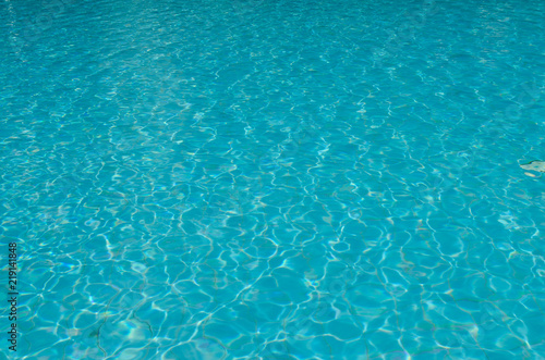 Blue ripple water on swimming pool