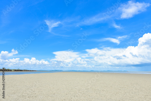 Beautiful Pak nam prasae rayong beach. Natural mangrove forest view in the Rayong bay Thailand. Nature Preserve in Klaeng Foursquare.  photo