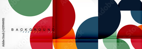 Circle abstract background, geometric illustration