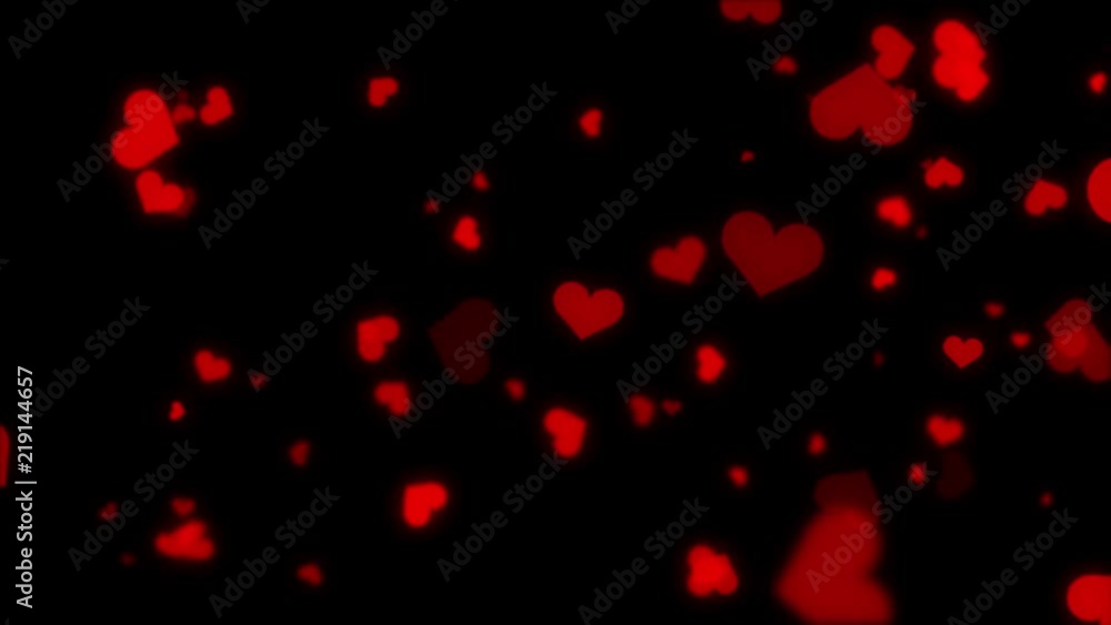Dark seamless background floatong hearts Dark seamless background floatong hearts