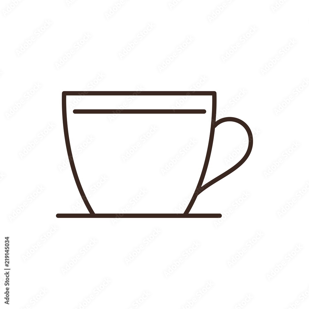 Coffee or tea cup linear icon isolated on white background. Hot drink cup vector illustration. Coffee shop logo. Cafe or restaurant menu design element. Tea house outline web pictogram. Coffee or tea cup linear icon isolated on white background. Hot drink cup vector illustration. Coffee shop logo. Cafe or restaurant menu design element. Tea house outline web pictogram.